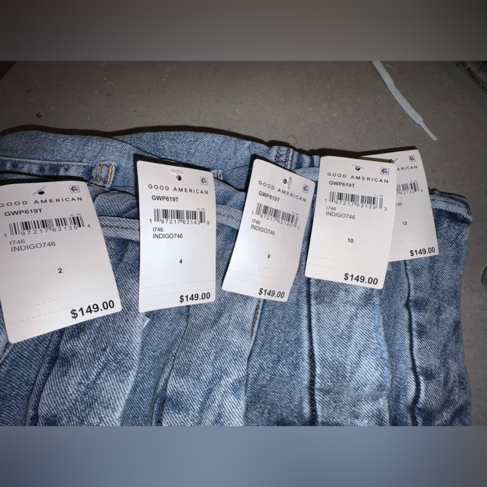 Last 1! NWT Good American Good Waist High Rise Palazzo Jeans - Picture 15 of 16